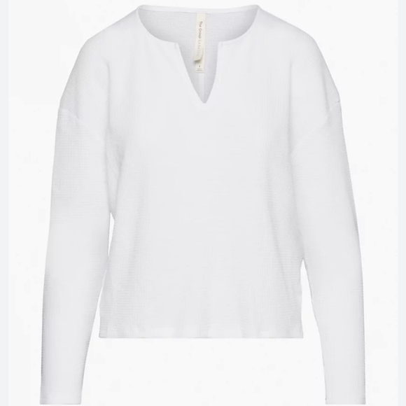 The Group by Babaton Elevation Cropped Waffle Long Sleeve Size Medium - Picture 1 of 6